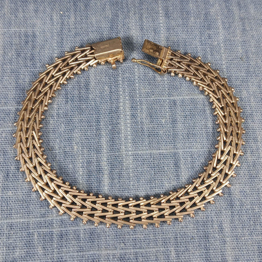 1950s Vintage Sterling Silver Chain Bracelet from Italy