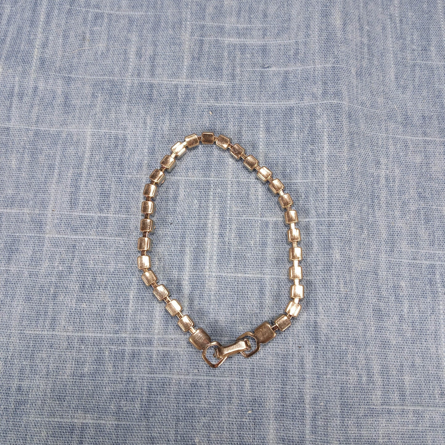 1980s Vintage Bracelet with Clear Rhinestones