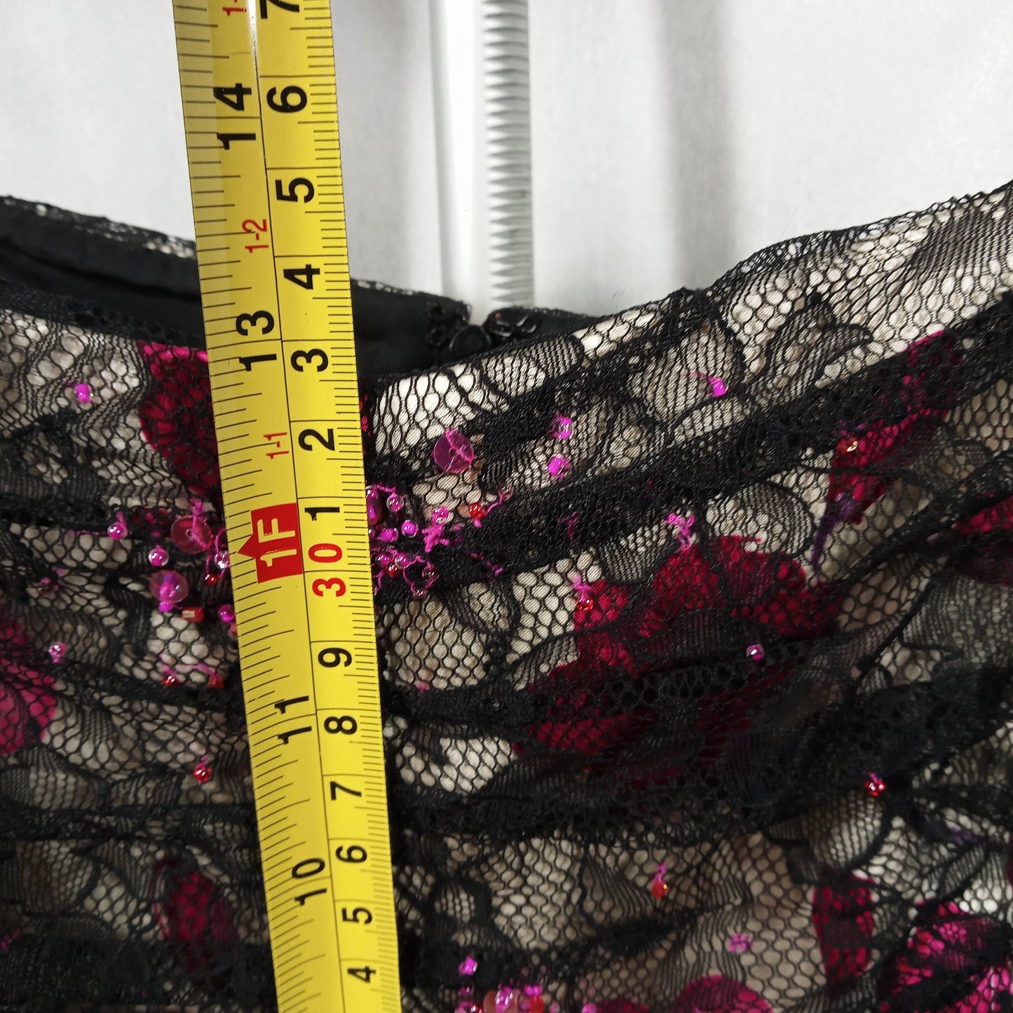 1980's Black, Silver & Lavender Chiffon Floral Halter with Lace Overlay