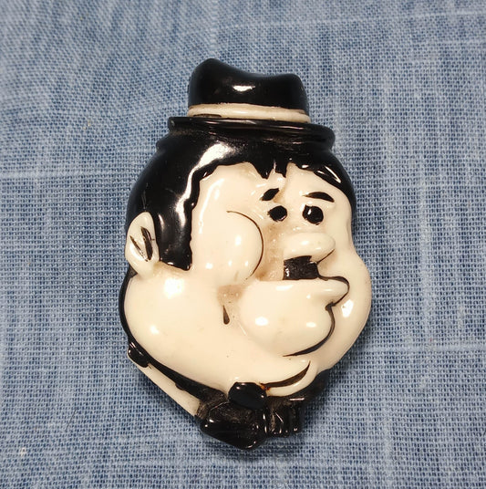 1950s Vintage Laurel Hardy Celluloid Pin