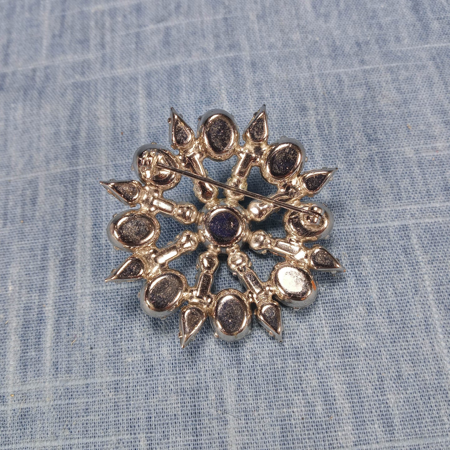 1950s Vintage Clear Rhinestone Dome Vintage Brooch