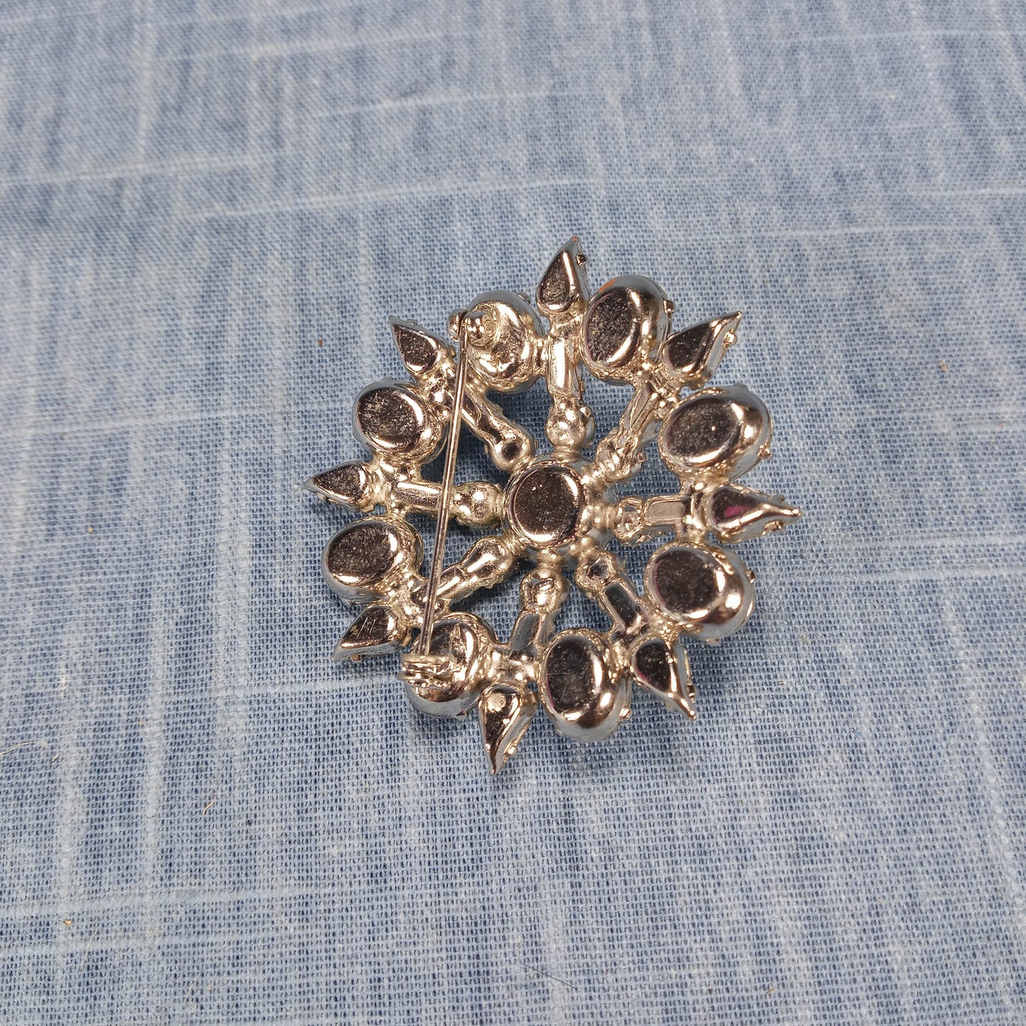 1950s Vintage Clear Rhinestone Dome Vintage Brooch
