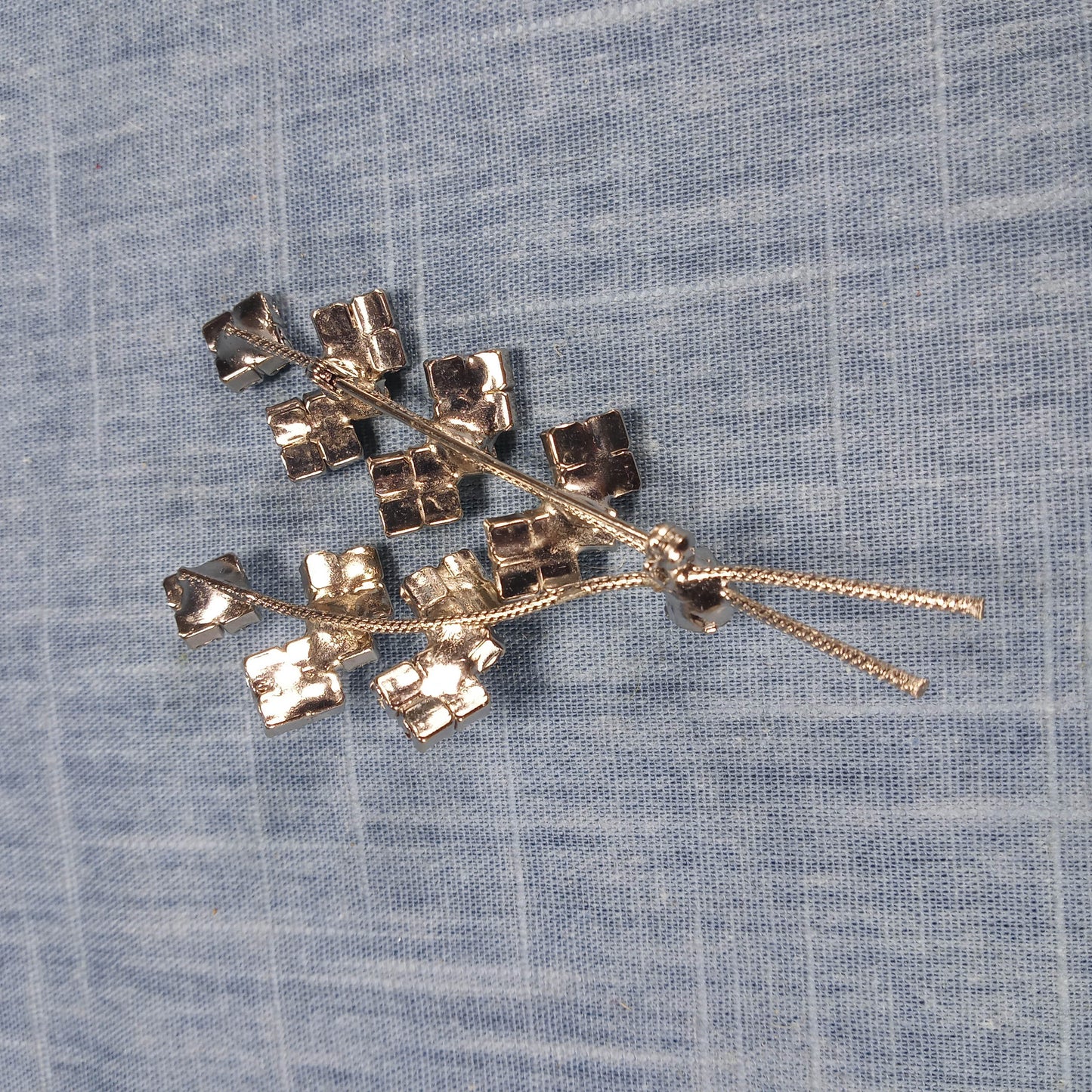 1950s Vintage Branch Pin with Clear Rhinestones