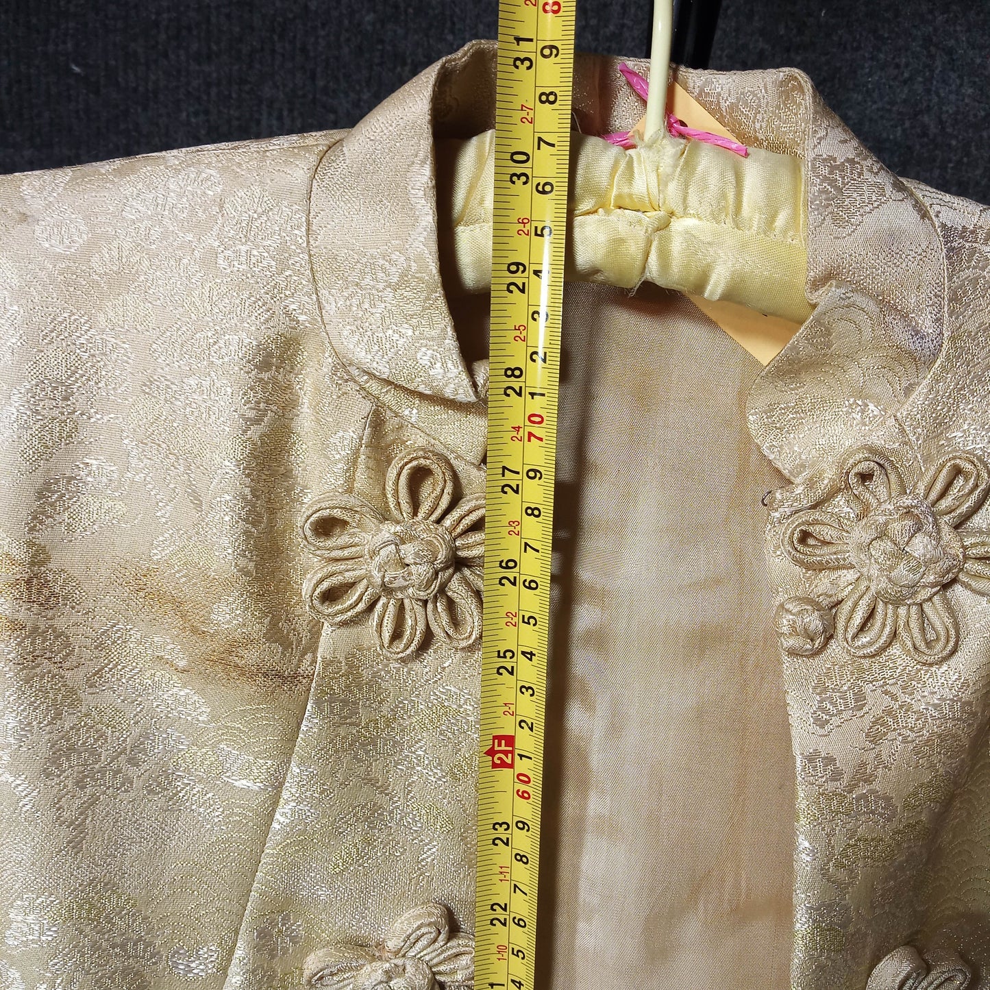 1940's Vintage Gold Brocade Evening Coat