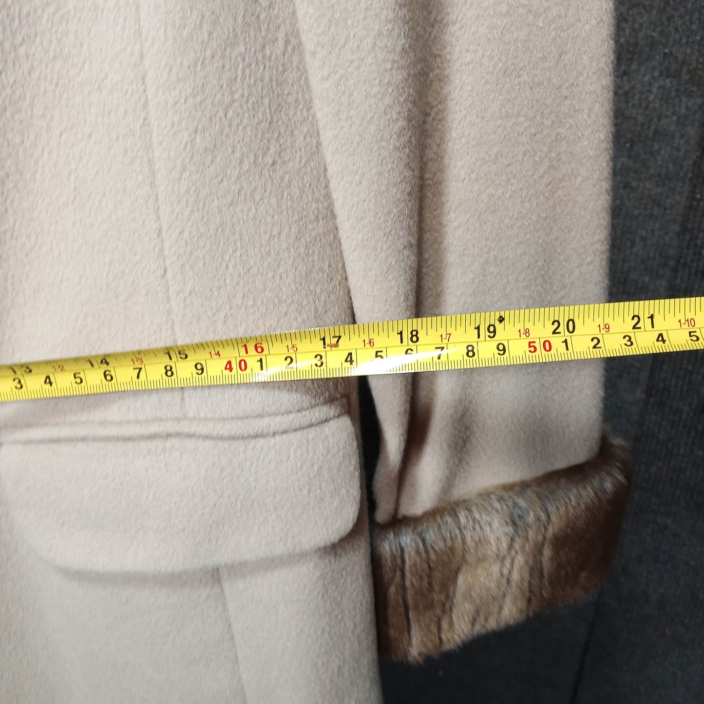 Taupe Faux Fur Collar Coat by Charles Grey
