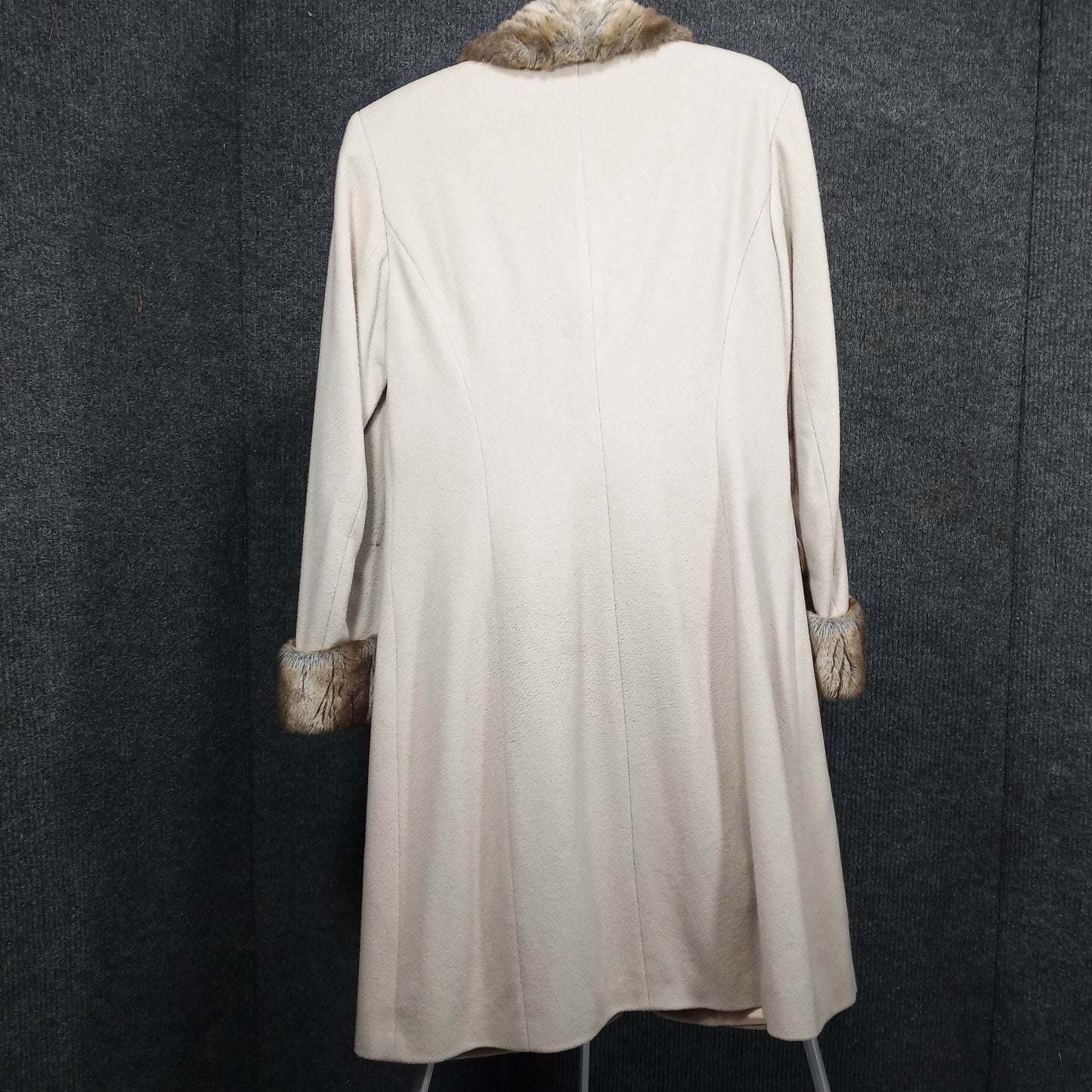 Taupe Faux Fur Collar Coat by Charles Grey