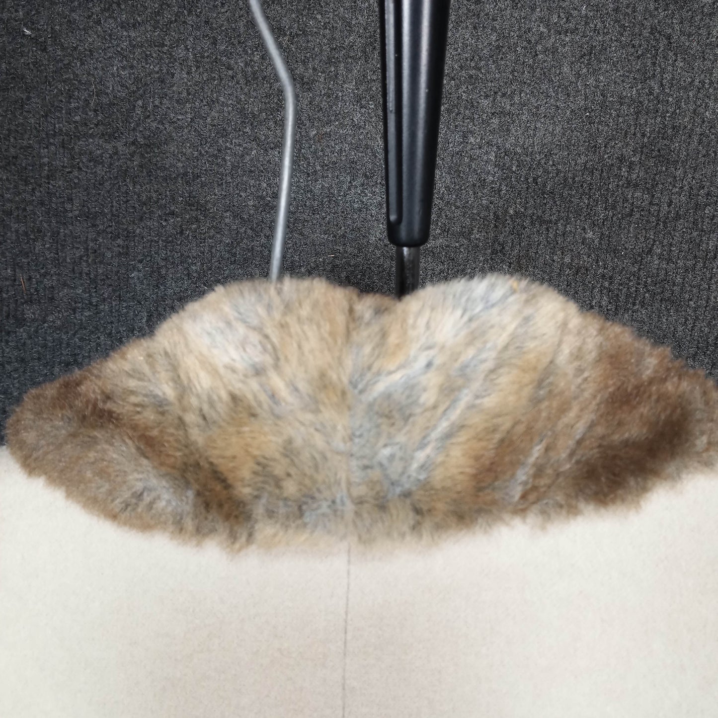Taupe Faux Fur Collar Coat by Charles Grey