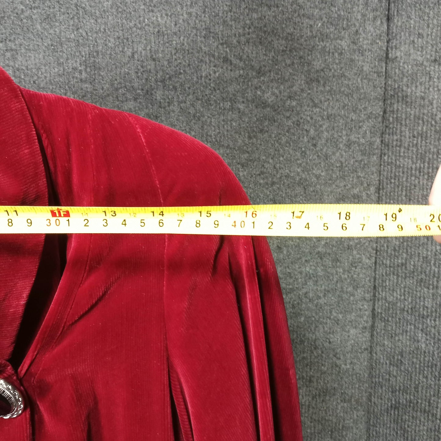 1950's Burgundy Rayon Velvet Bishop's Sleeve Opera Coat