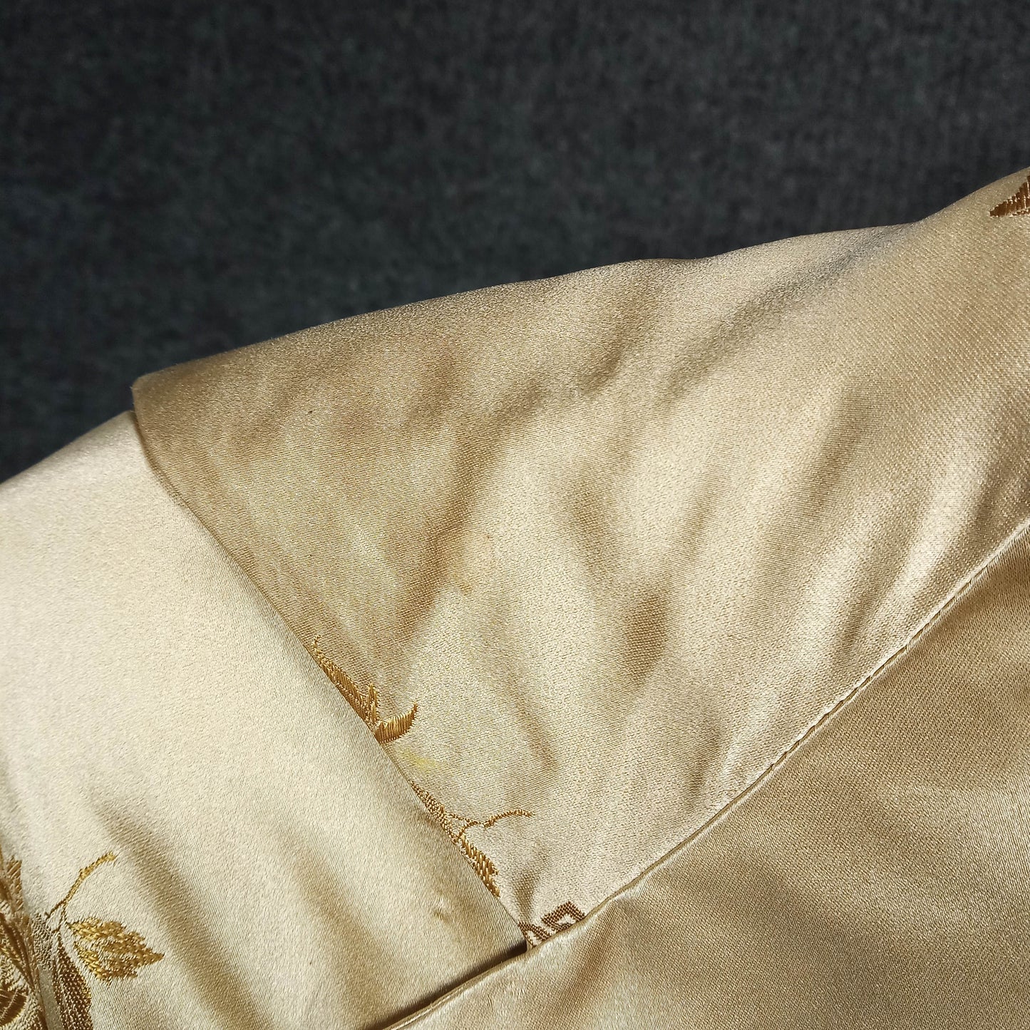 1950's Vintage Gold Silk Evening Short Jacket - Needs Love!
