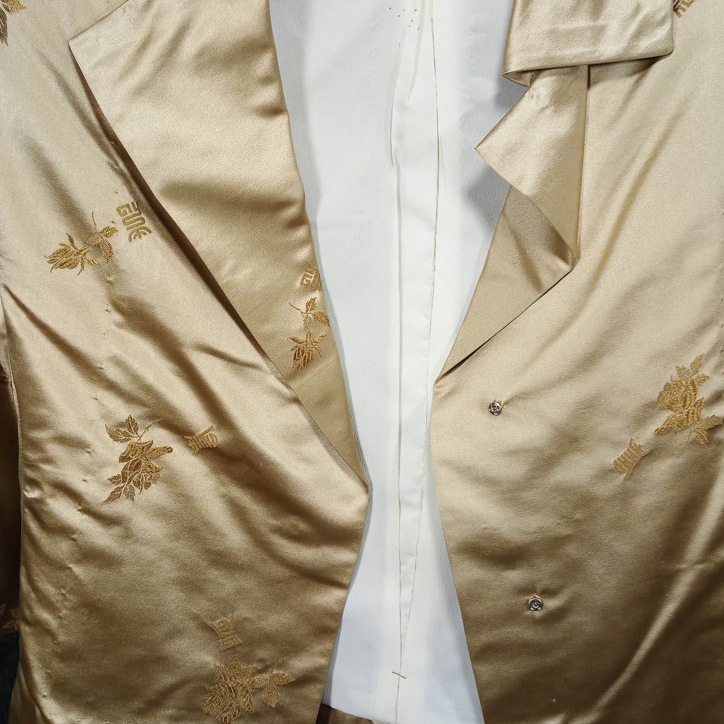 1950's Vintage Gold Silk Evening Short Jacket - Needs Love!