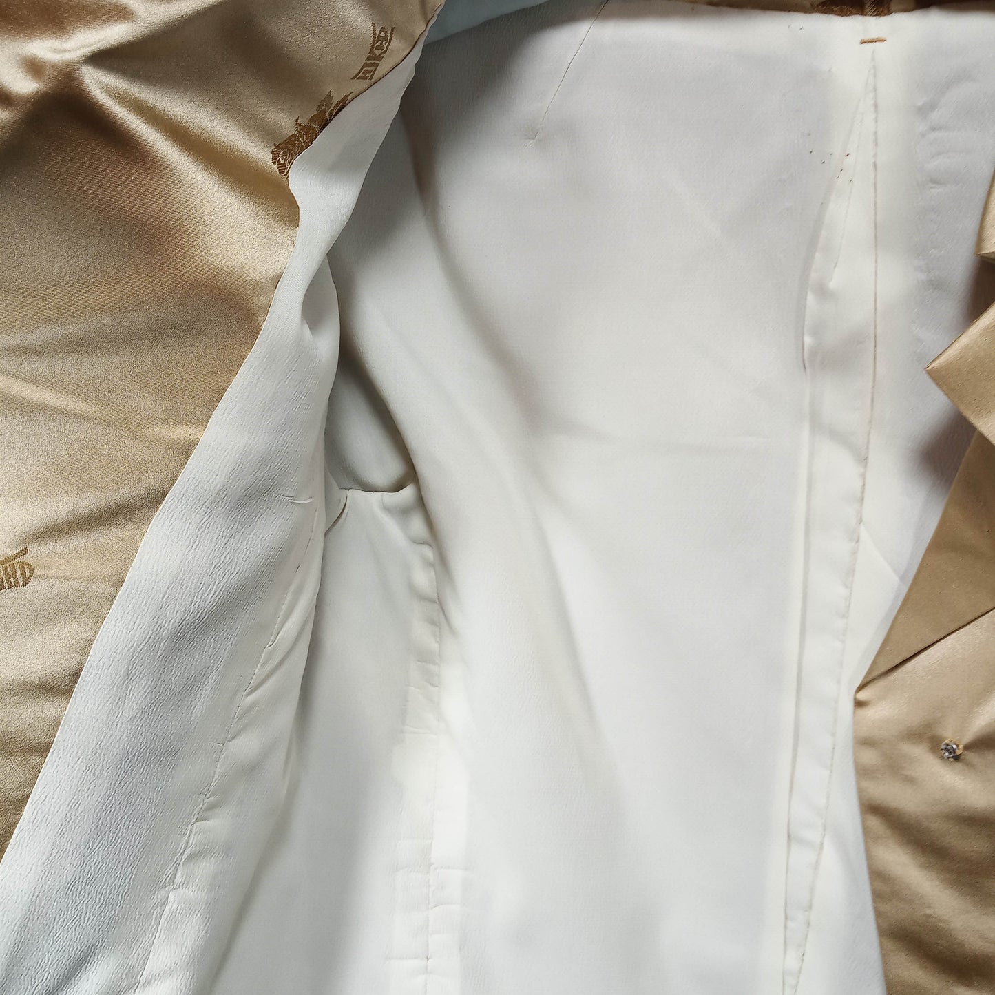 1950's Vintage Gold Silk Evening Short Jacket - Needs Love!