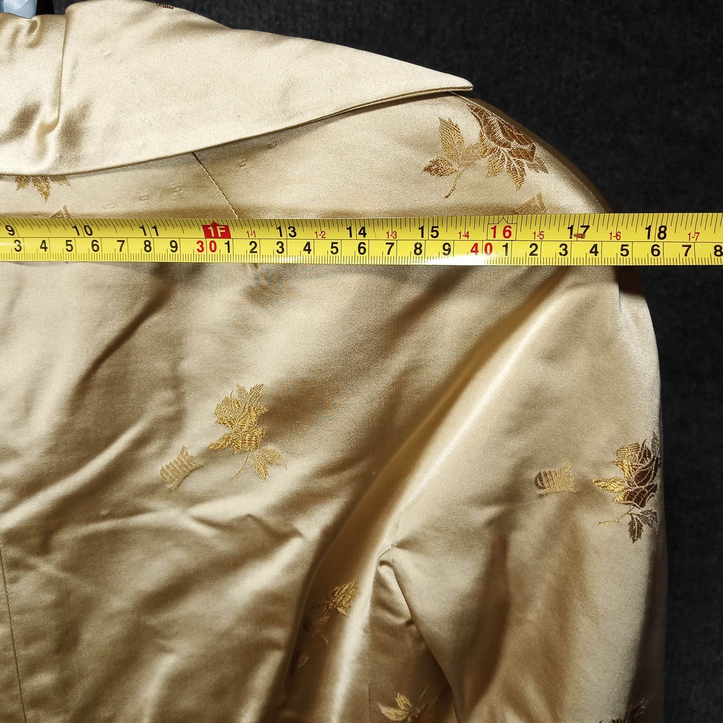 1950's Vintage Gold Silk Evening Short Jacket - Needs Love!