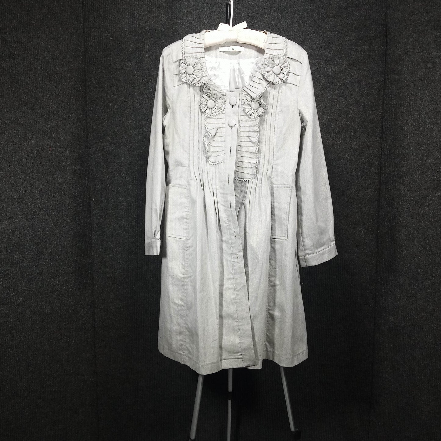 Silver and Grey Medium Length Vintage Coat by 3.1 Phillip Lim