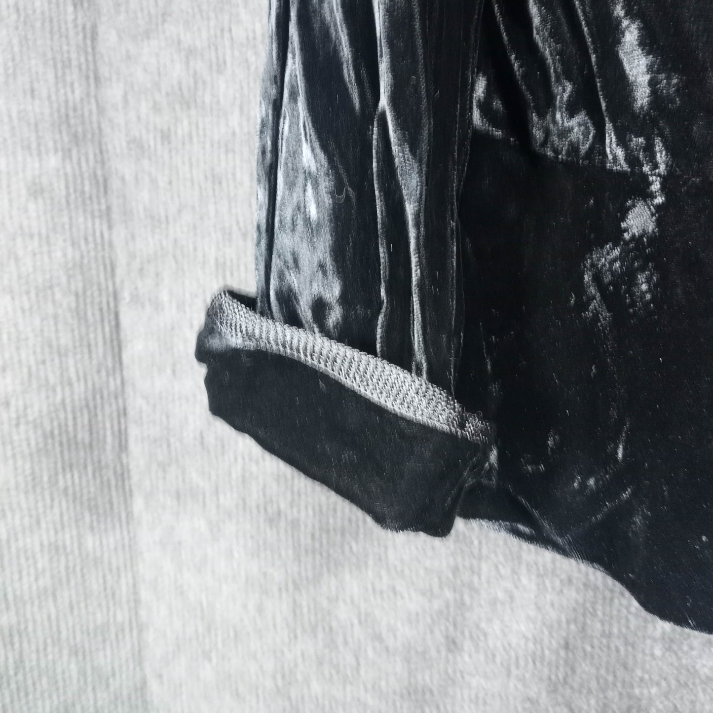 1960's Black Velvet Short Coat with Large Collar by Gloria Swanson