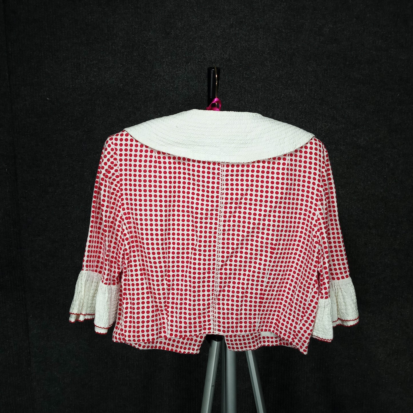1950's Red and White Check Cotton Short Jacket