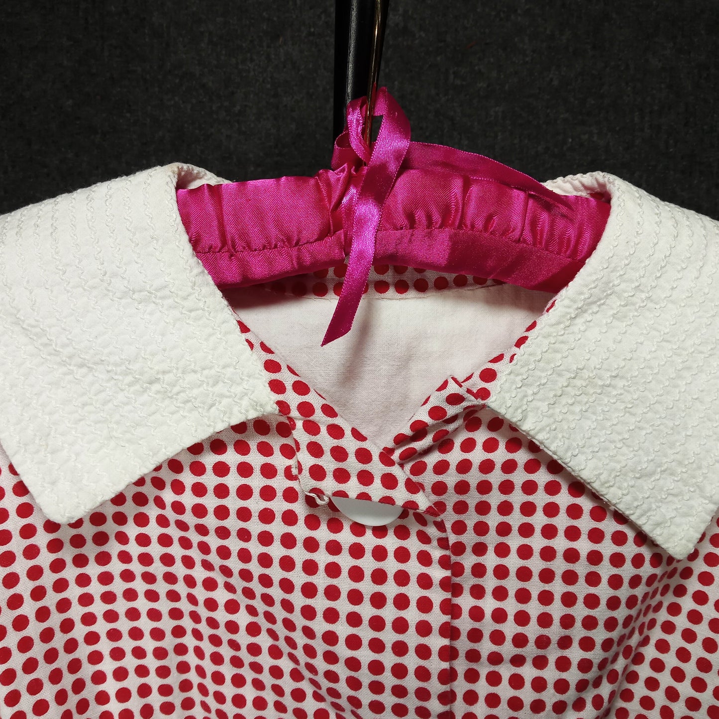1950's Red and White Check Cotton Short Jacket