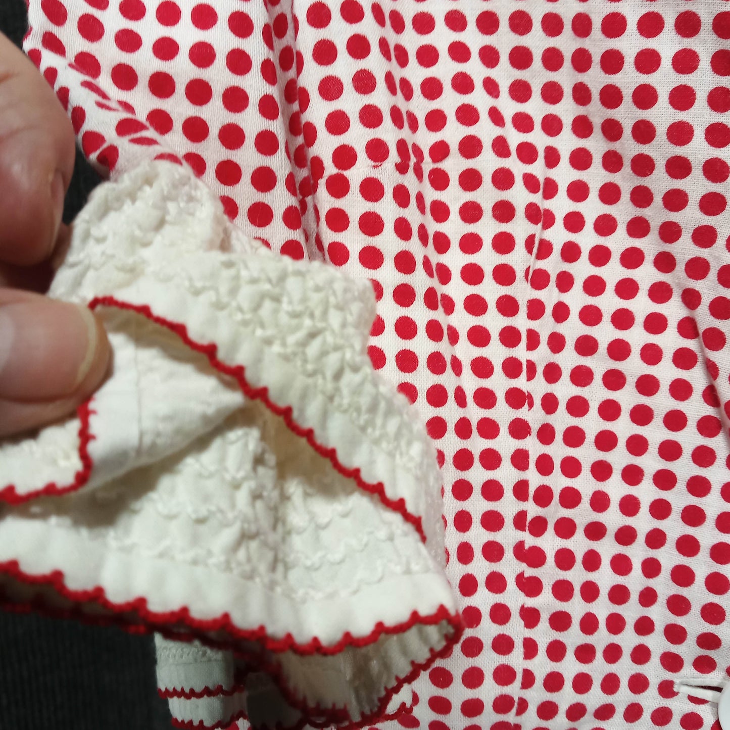 1950's Red and White Check Cotton Short Jacket