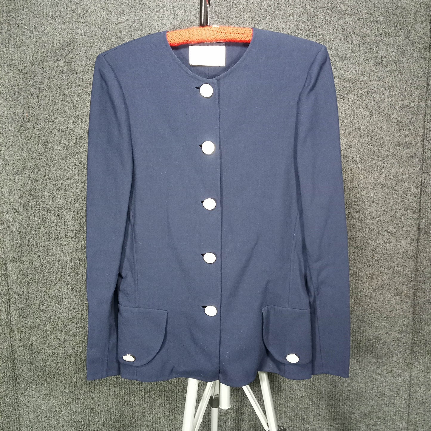 1980's Navy Blazer with Large White Buttons by Roberto Avolio of Milan