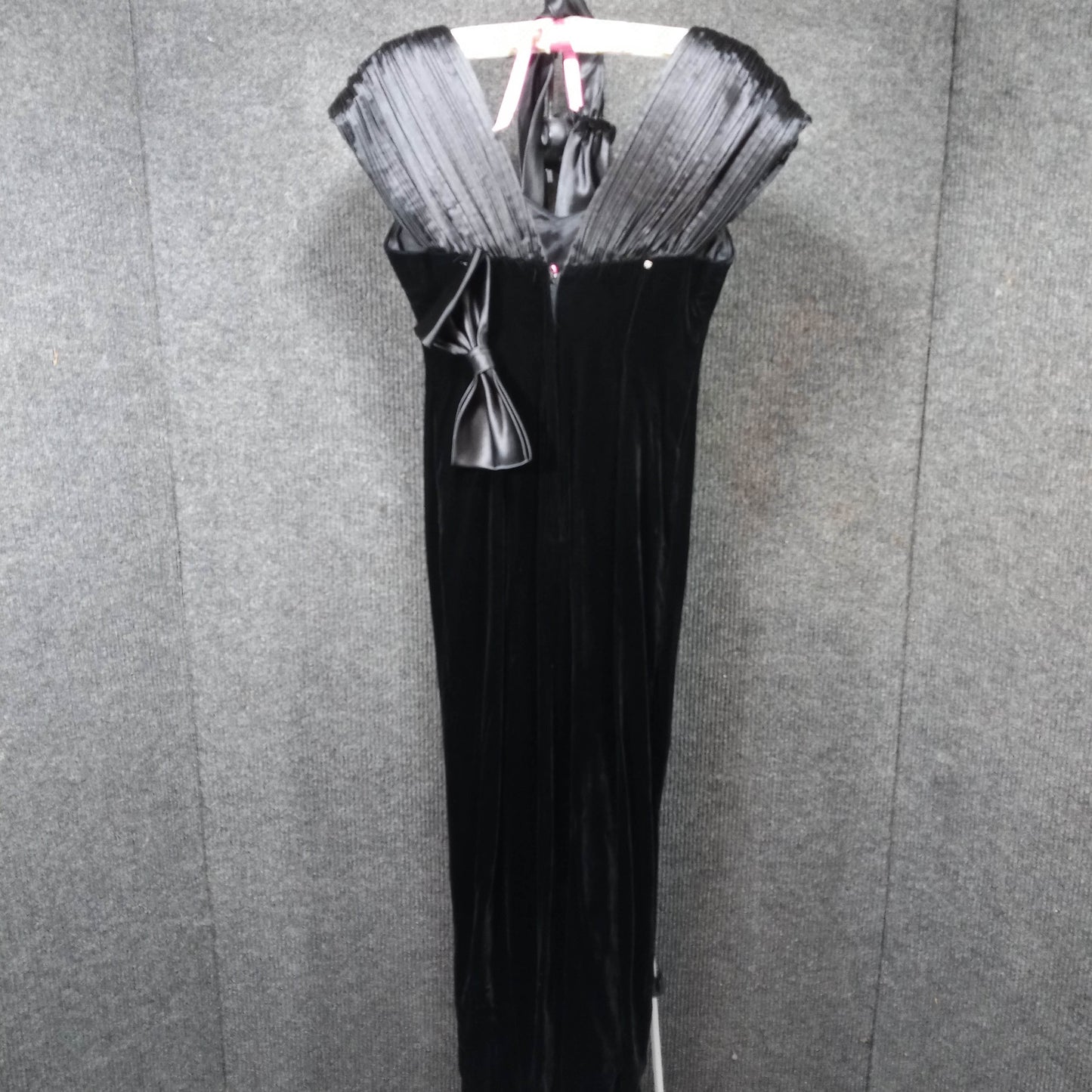1960's Black Velvet Drop Waist Dress