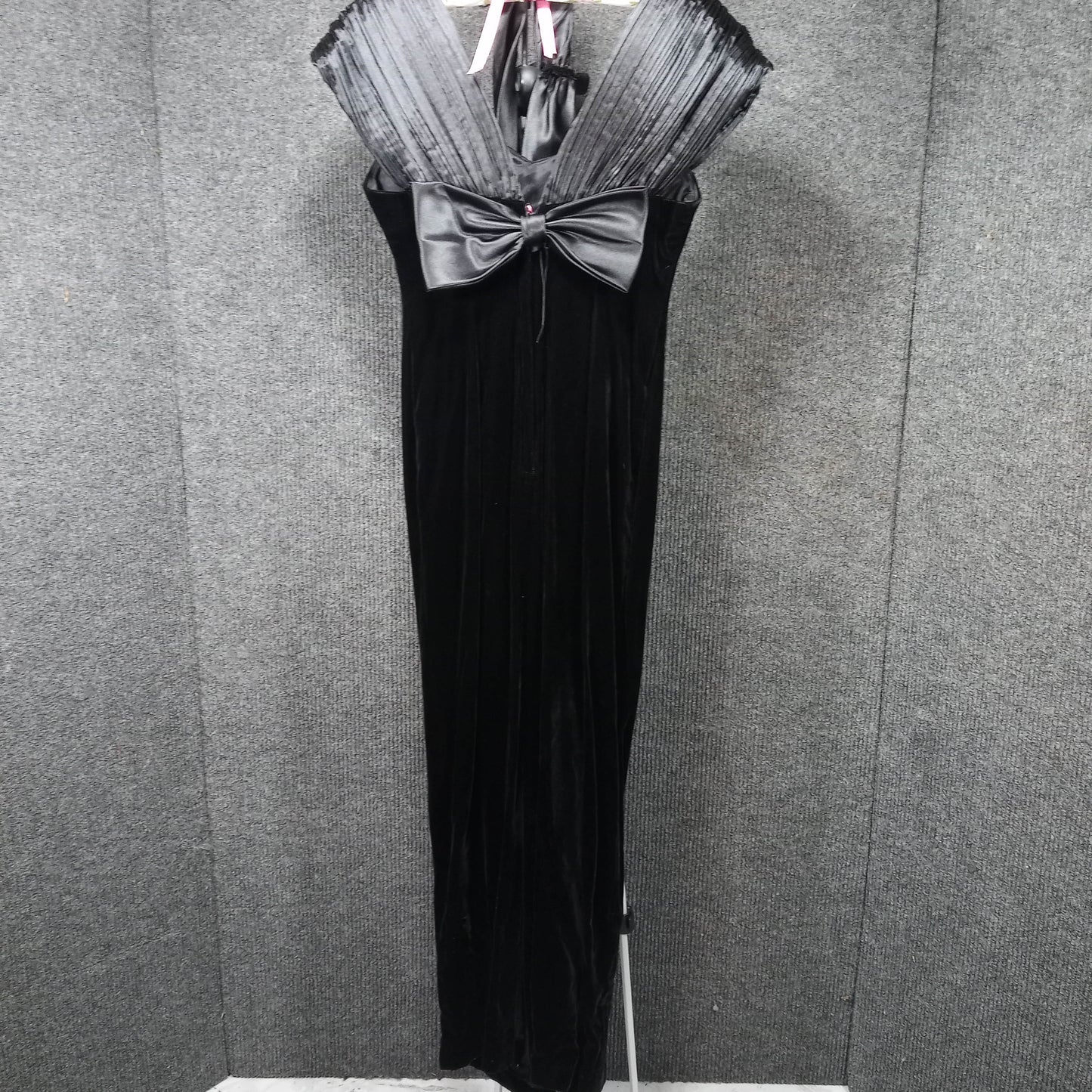 1960's Black Velvet Drop Waist Dress