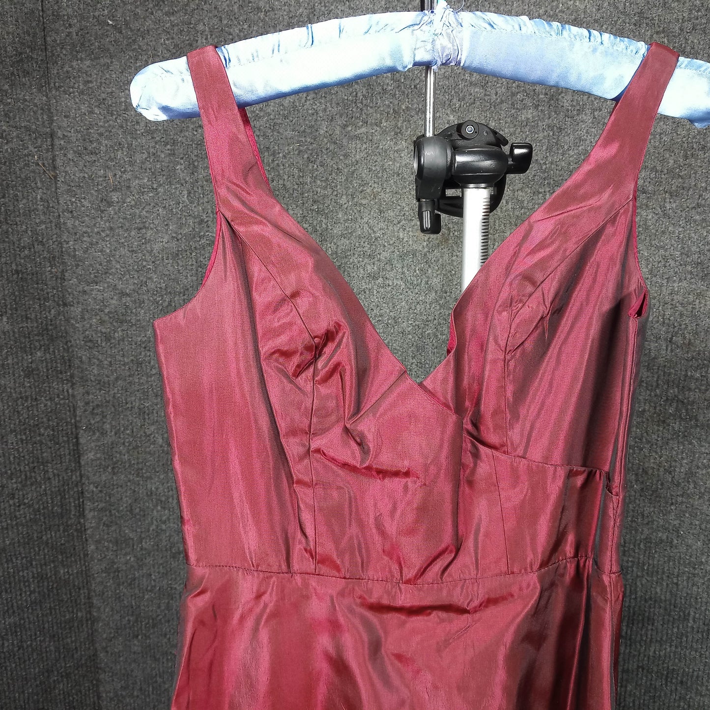 1950's Red Satin Tulip Cocktail Dress