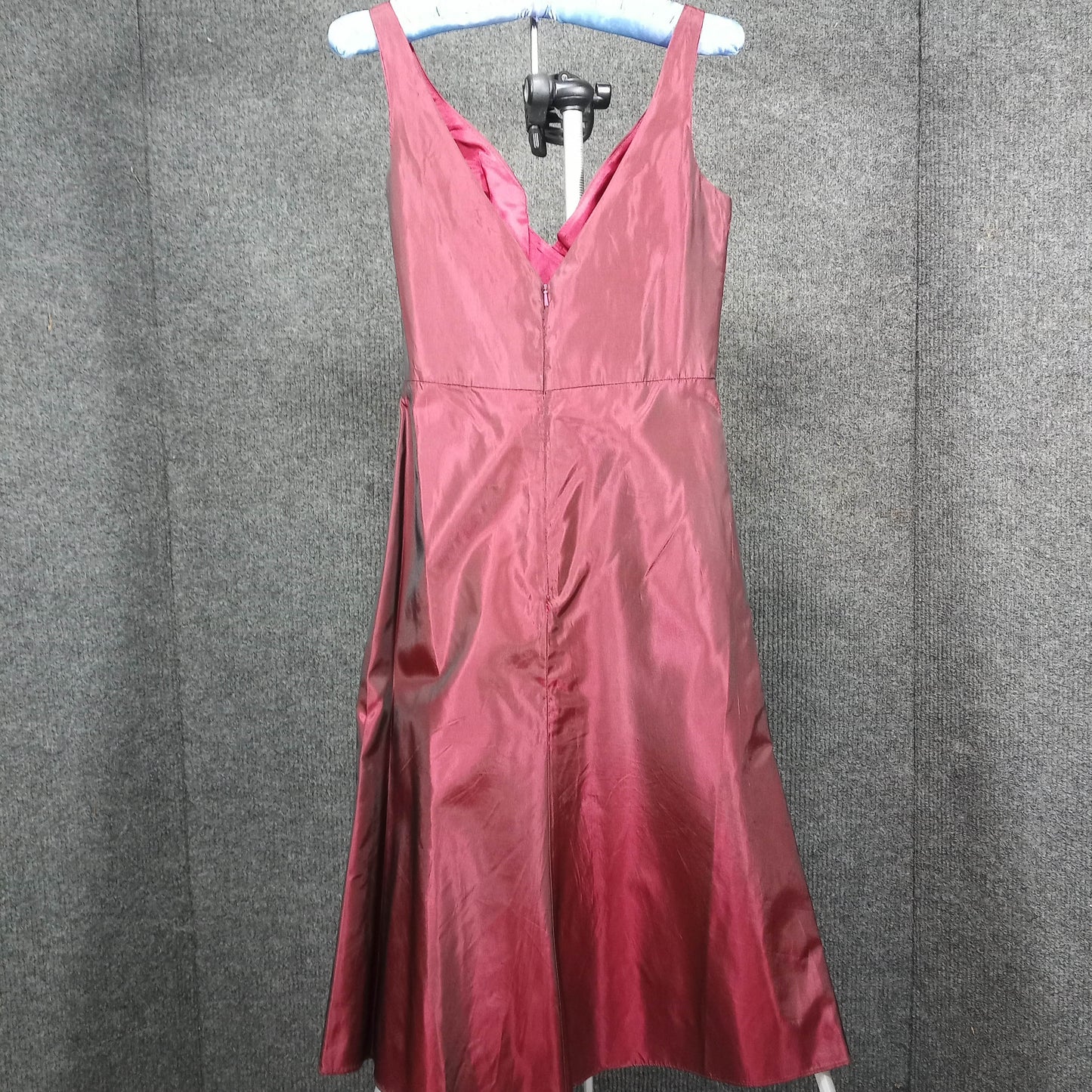 1950's Red Satin Tulip Cocktail Dress
