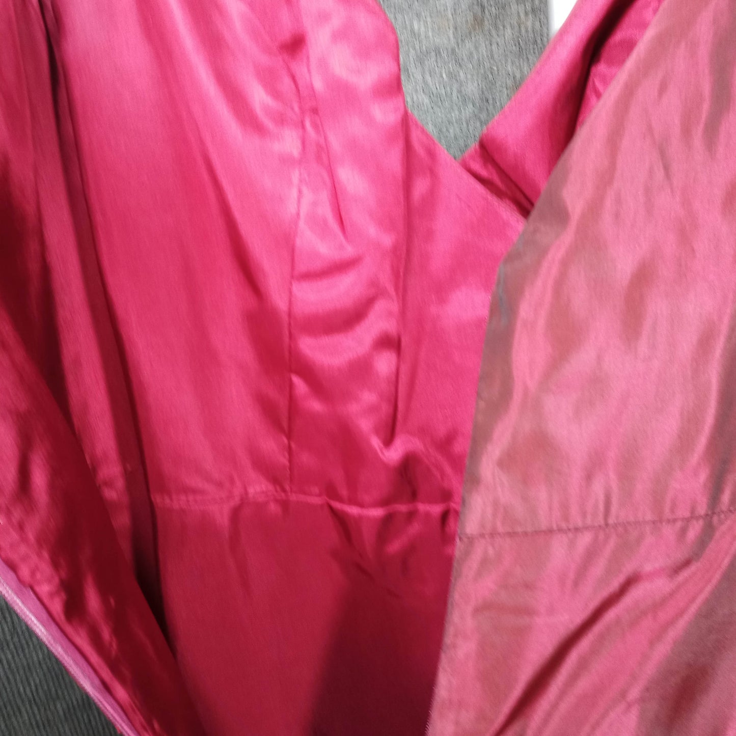 1950's Red Satin Tulip Cocktail Dress