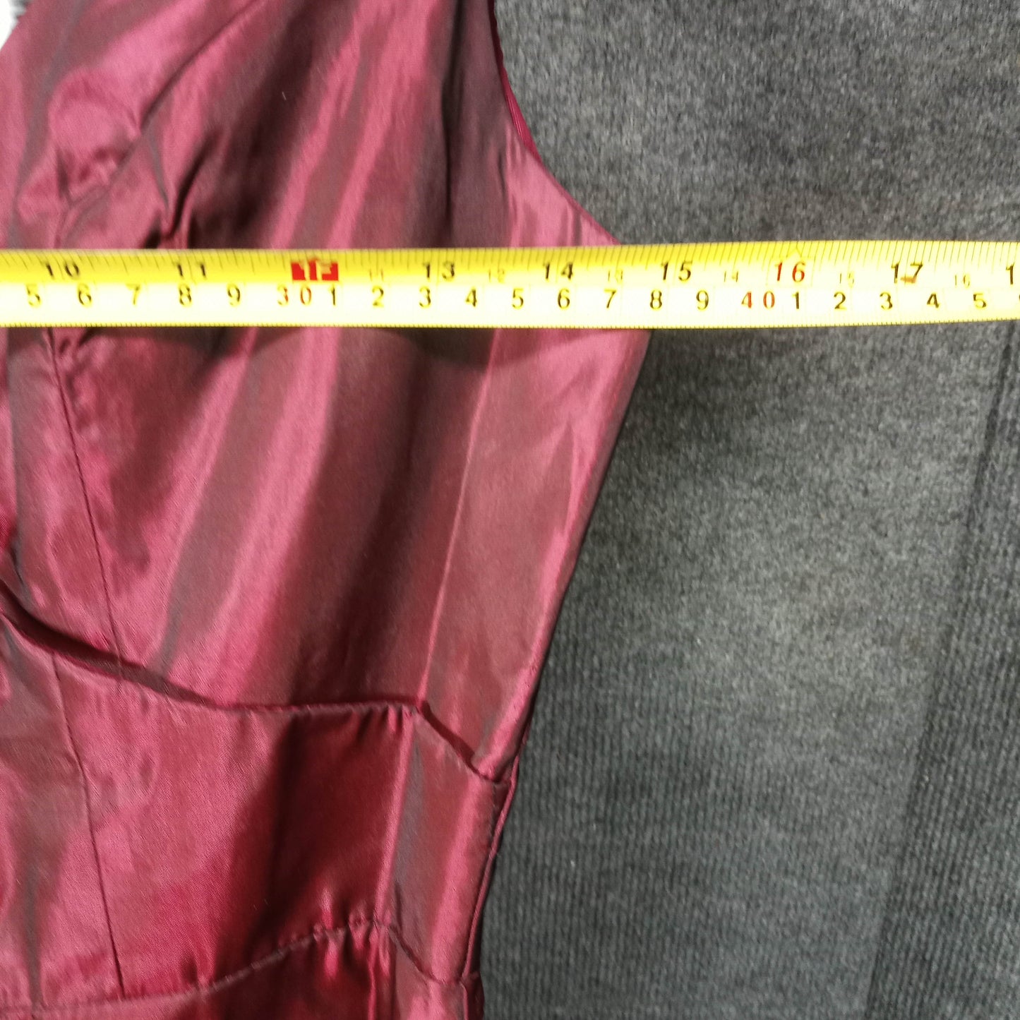 1950's Red Satin Tulip Cocktail Dress