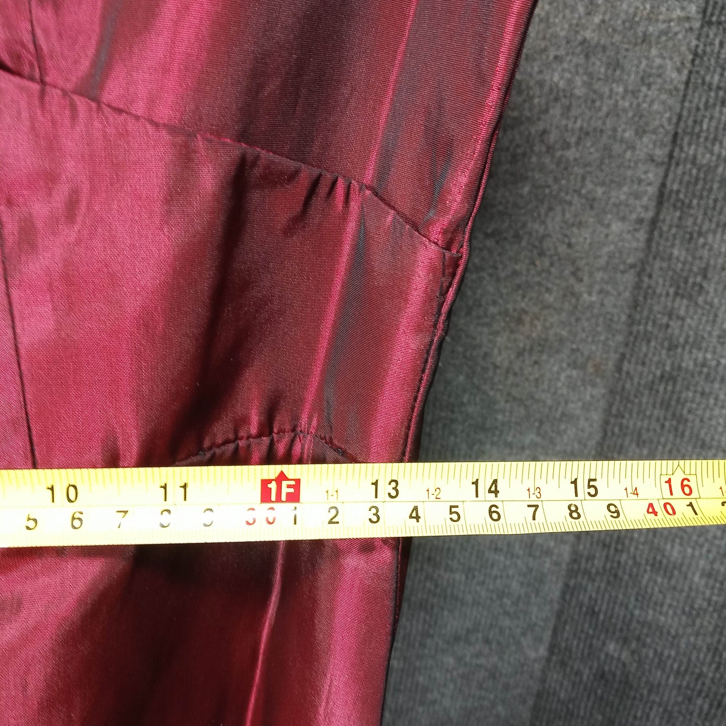 1950's Red Satin Tulip Cocktail Dress