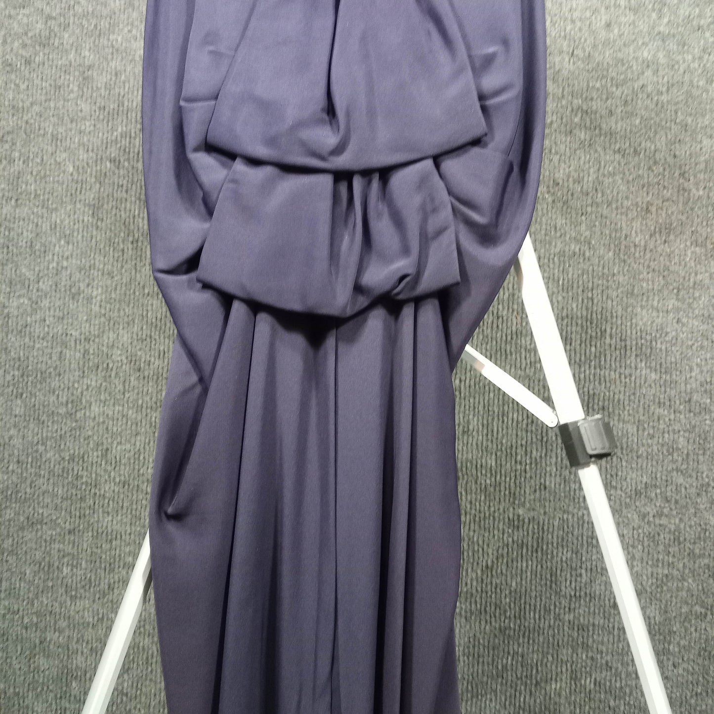 1940's Navy Blue Rayon Crepe Lace Illusion Dress with Peplum