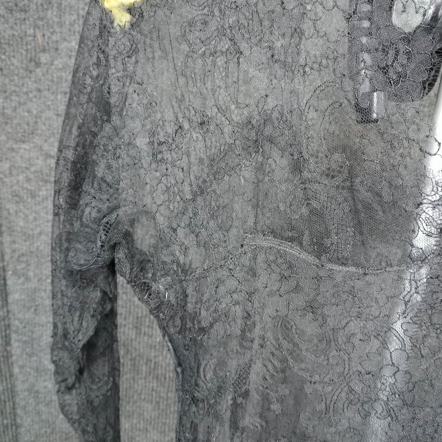 1930's Black Chantilly Lace Starlet Gown