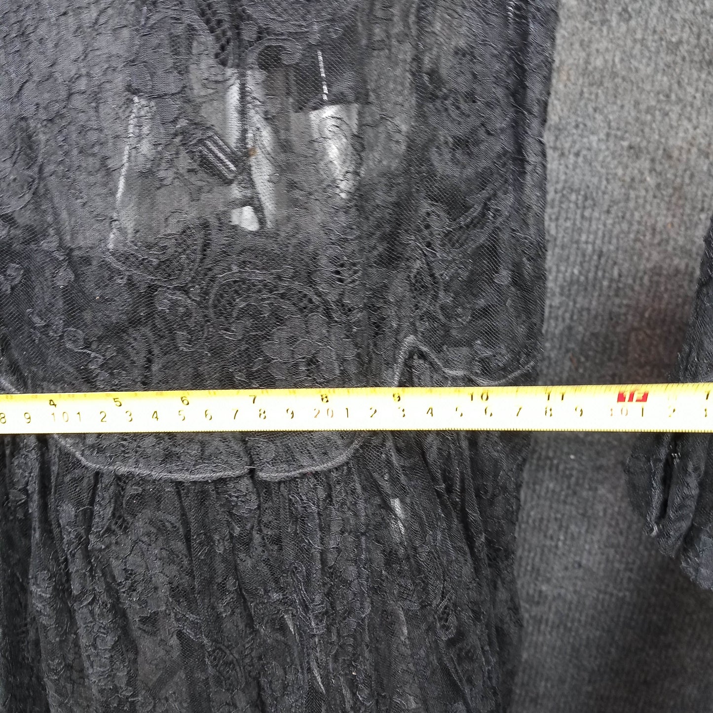 1930's Black Chantilly Lace Starlet Gown