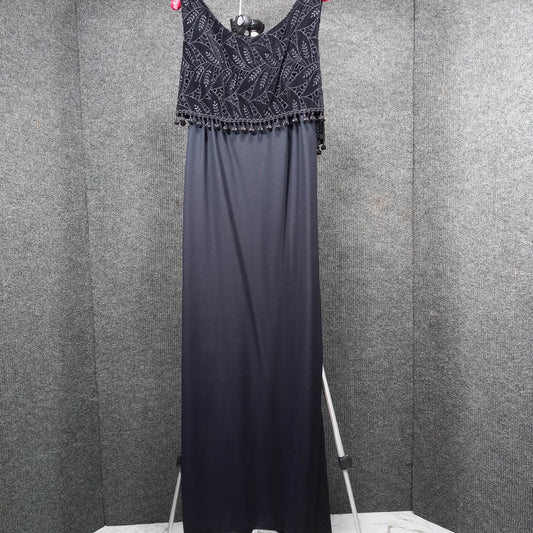 1950s Vintage Dress: Black Rayon, Velvet Bodice, and Dingle Balls by Best & Co, 5th Ave