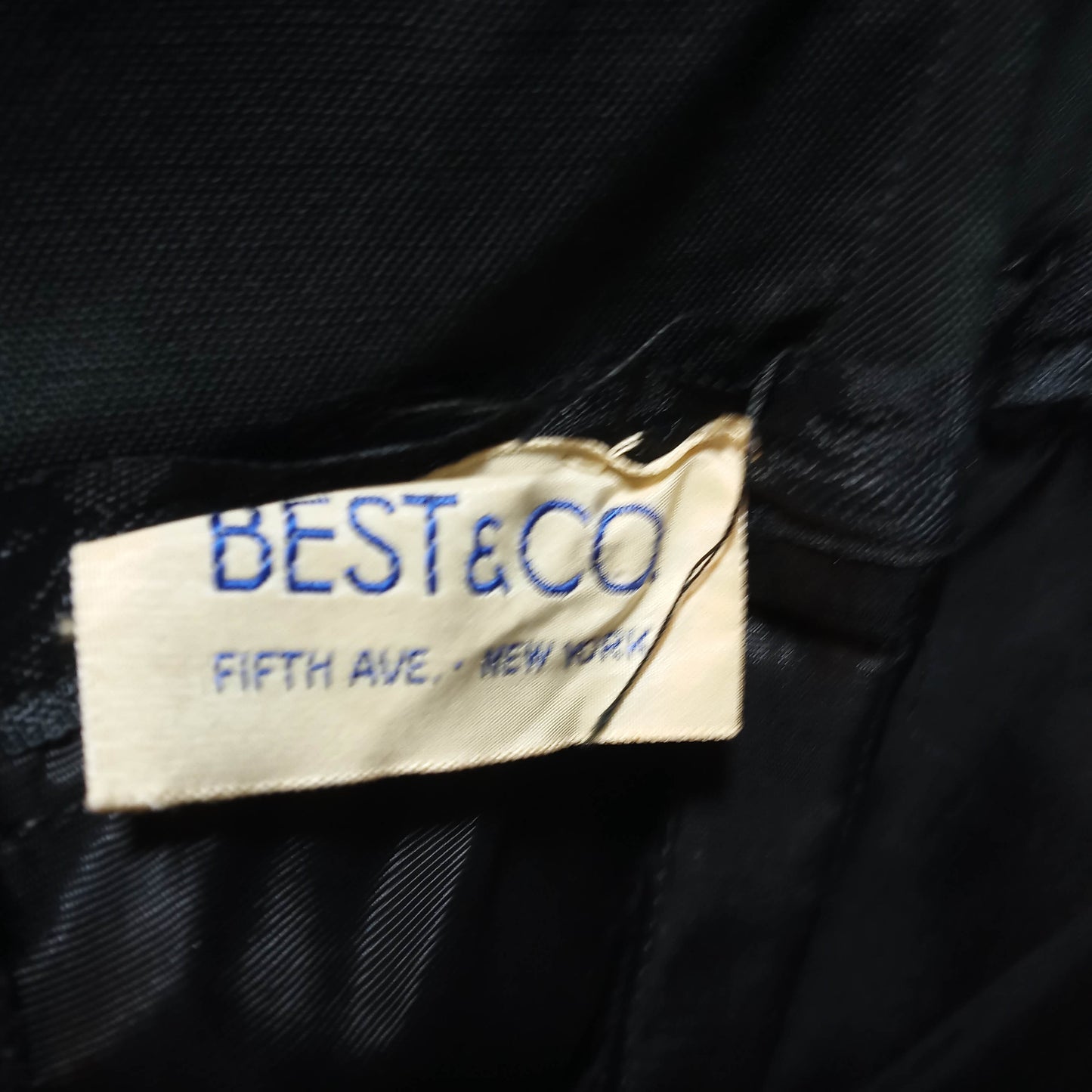 1950's Black Rayon Velvet Bodice Dingle Ball Dress by Best & Co, 5th Ave