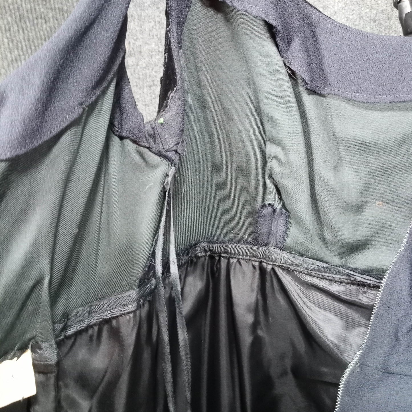1950's Black Rayon Velvet Bodice Dingle Ball Dress by Best & Co, 5th Ave