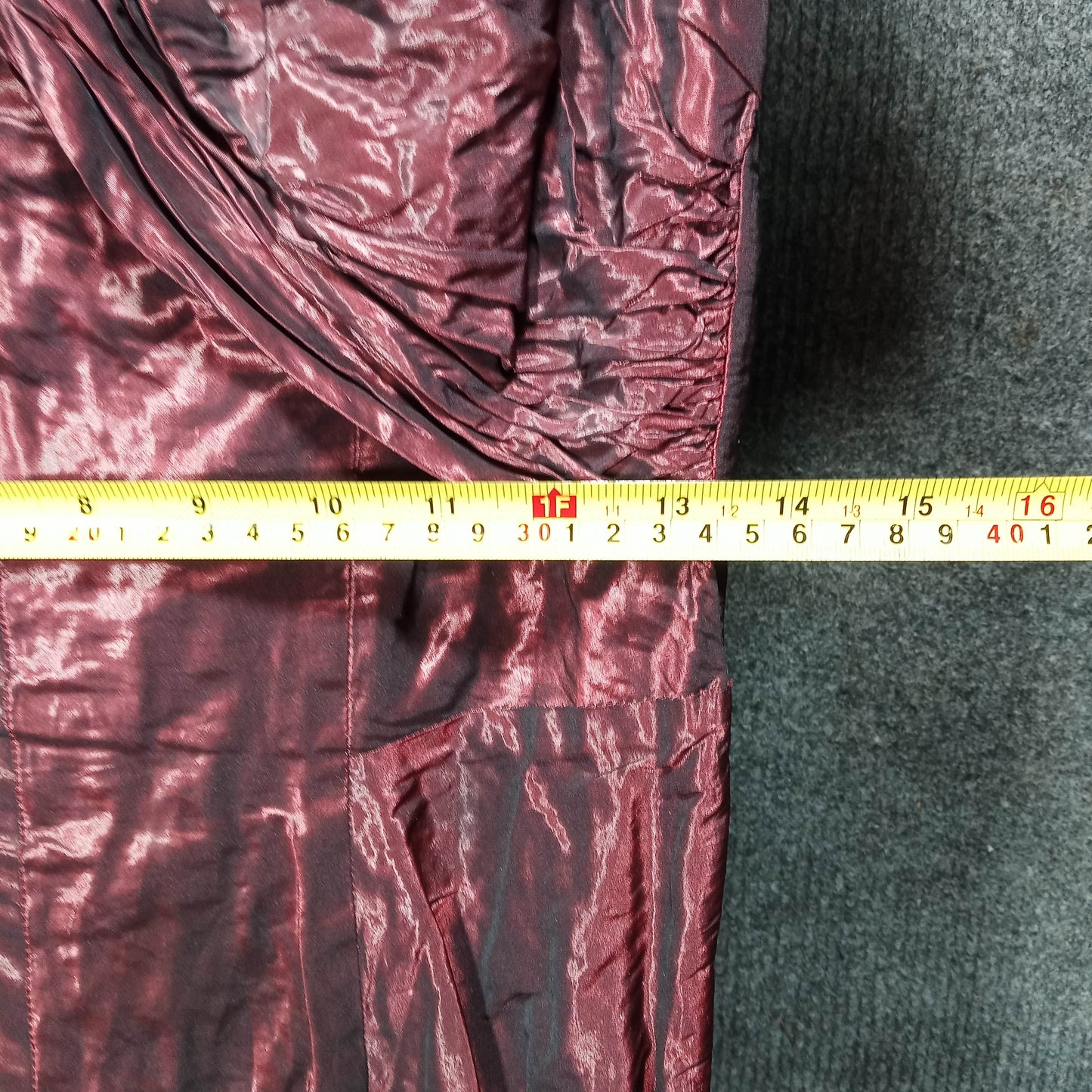 1960's Burgundy Taffeta Textured Dress by Nicole Miller
