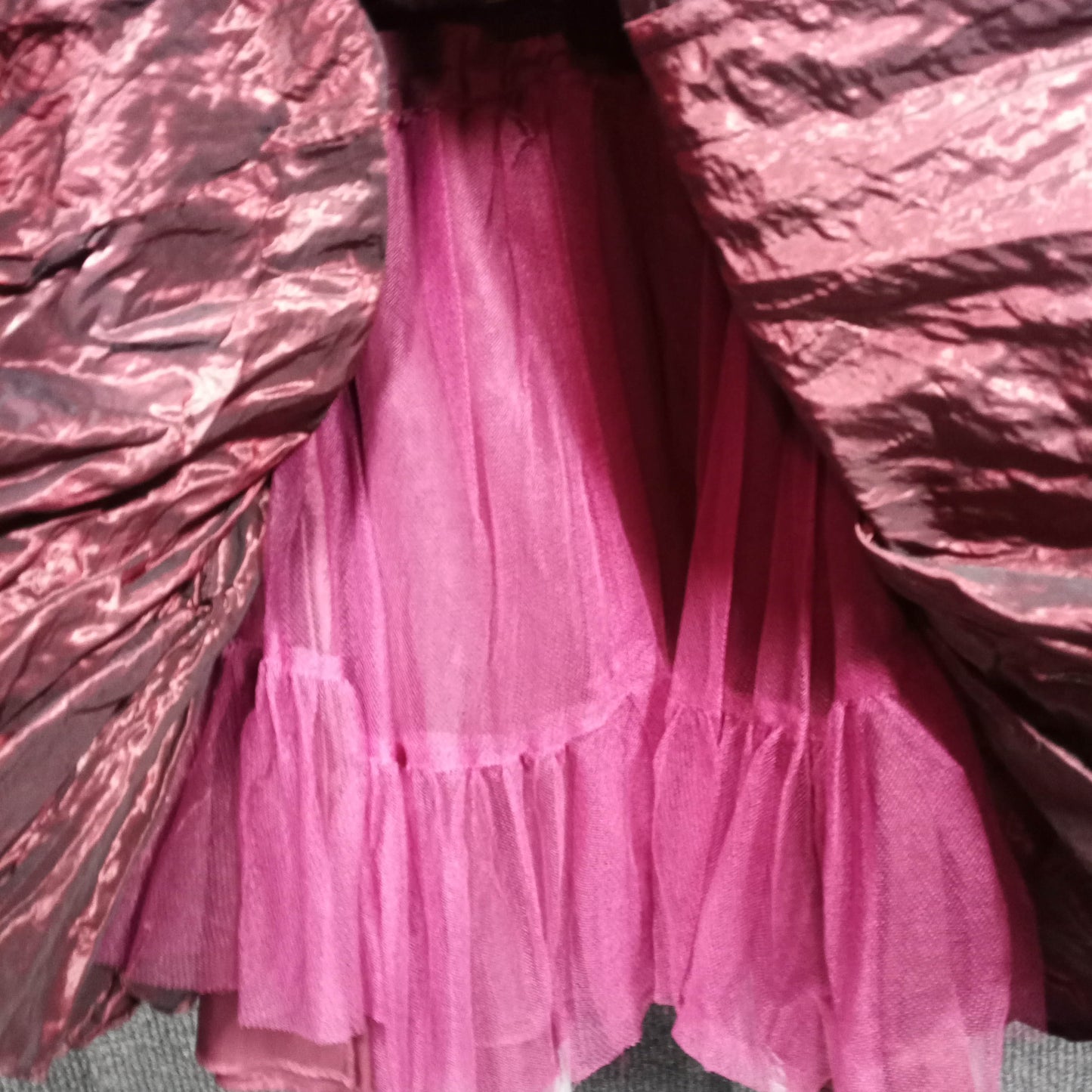 1960's Burgundy Taffeta Textured Dress by Nicole Miller