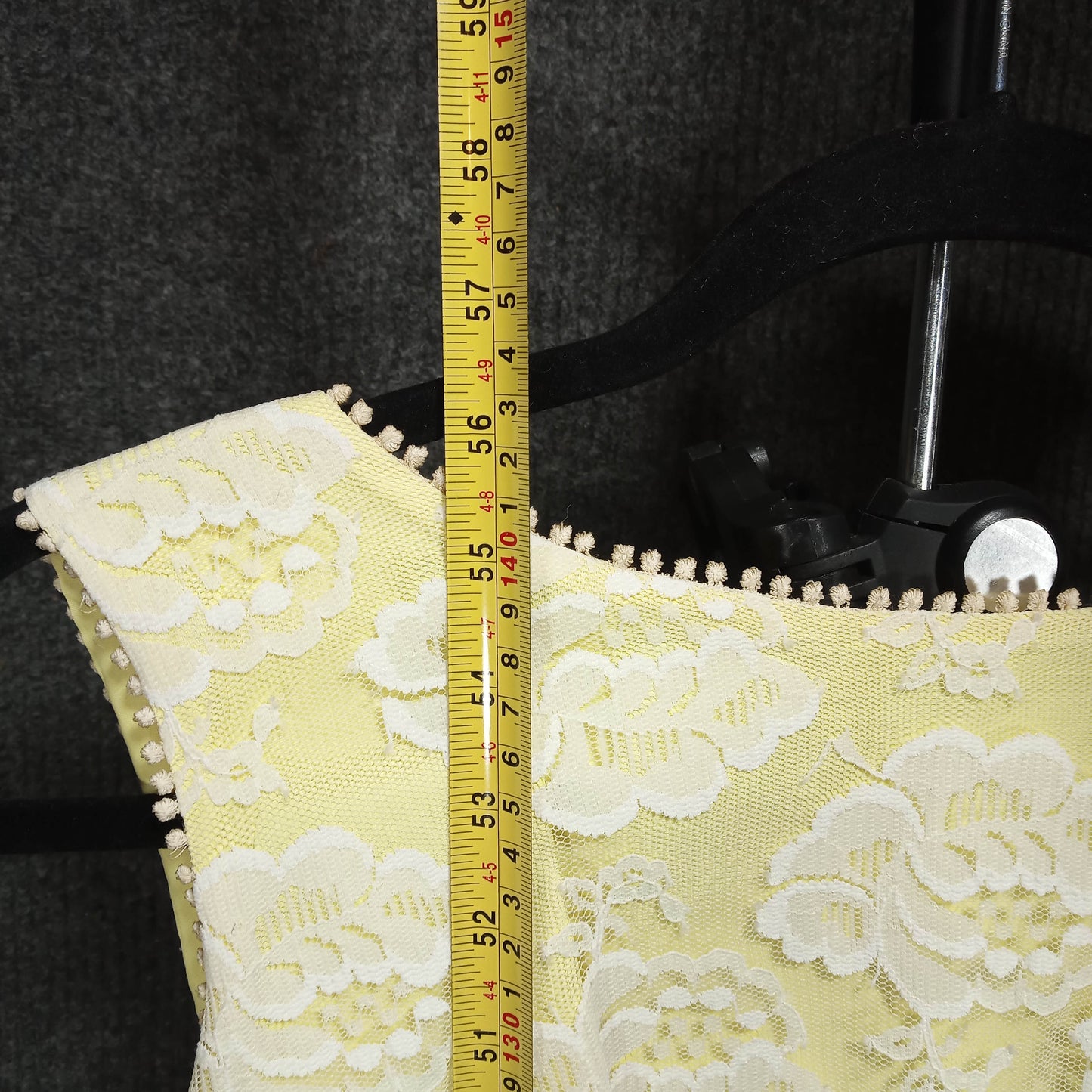 1950's Yellow Satin with White Lace Overlay Dress – Needs Love