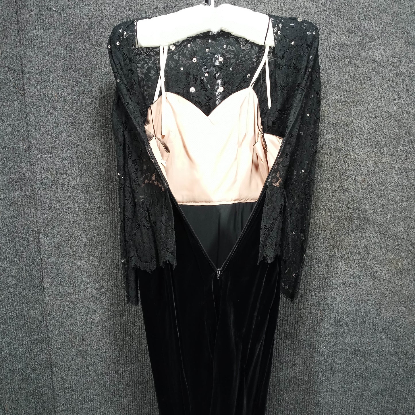 1950's Black Faille Box-Pleat Waist Detail Circle Dress by Lily Rubin