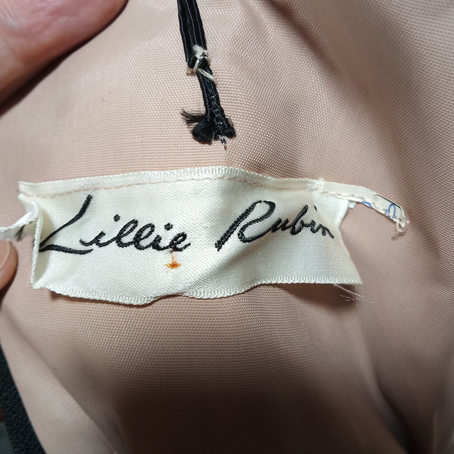 1950's Black Faille Box-Pleat Waist Detail Circle Dress by Lily Rubin