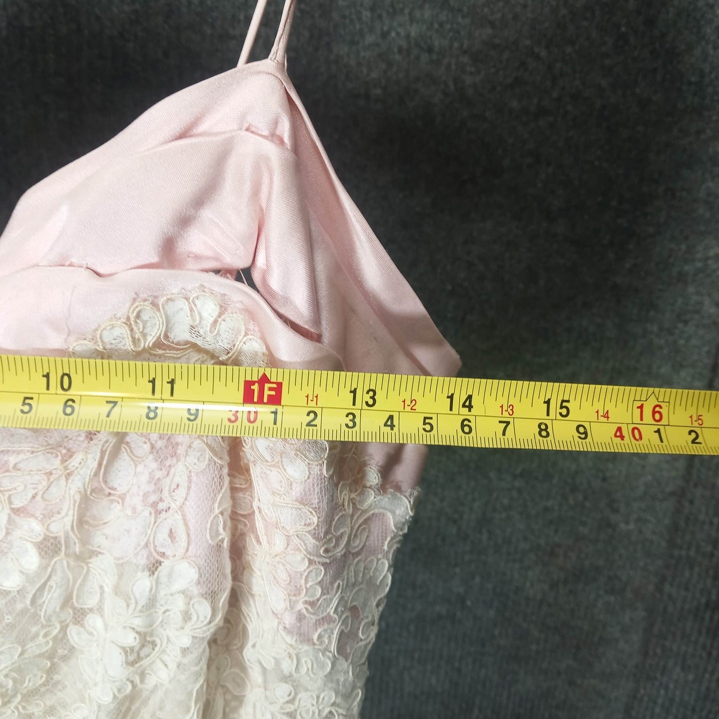 1950's Pink Slipper Silk Lace Wiggle Dress with Stole