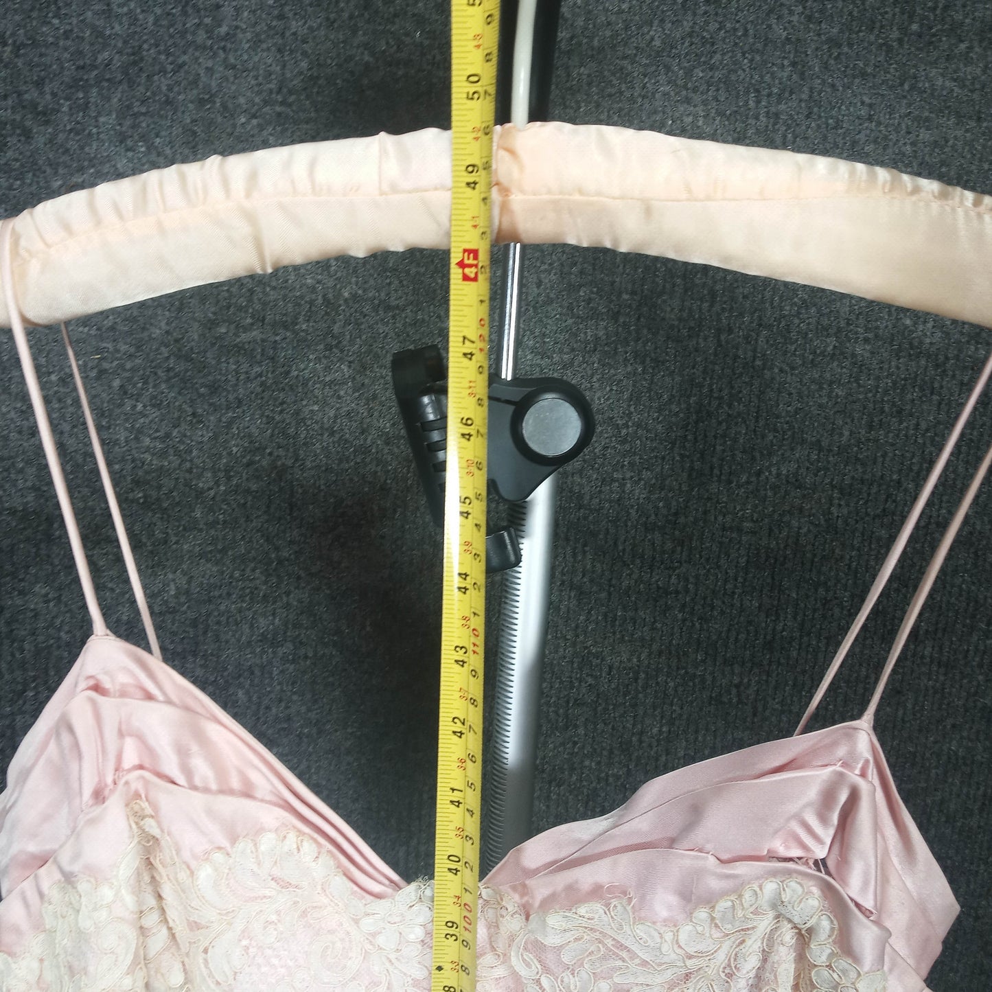 1950's Pink Slipper Silk Lace Wiggle Dress with Stole