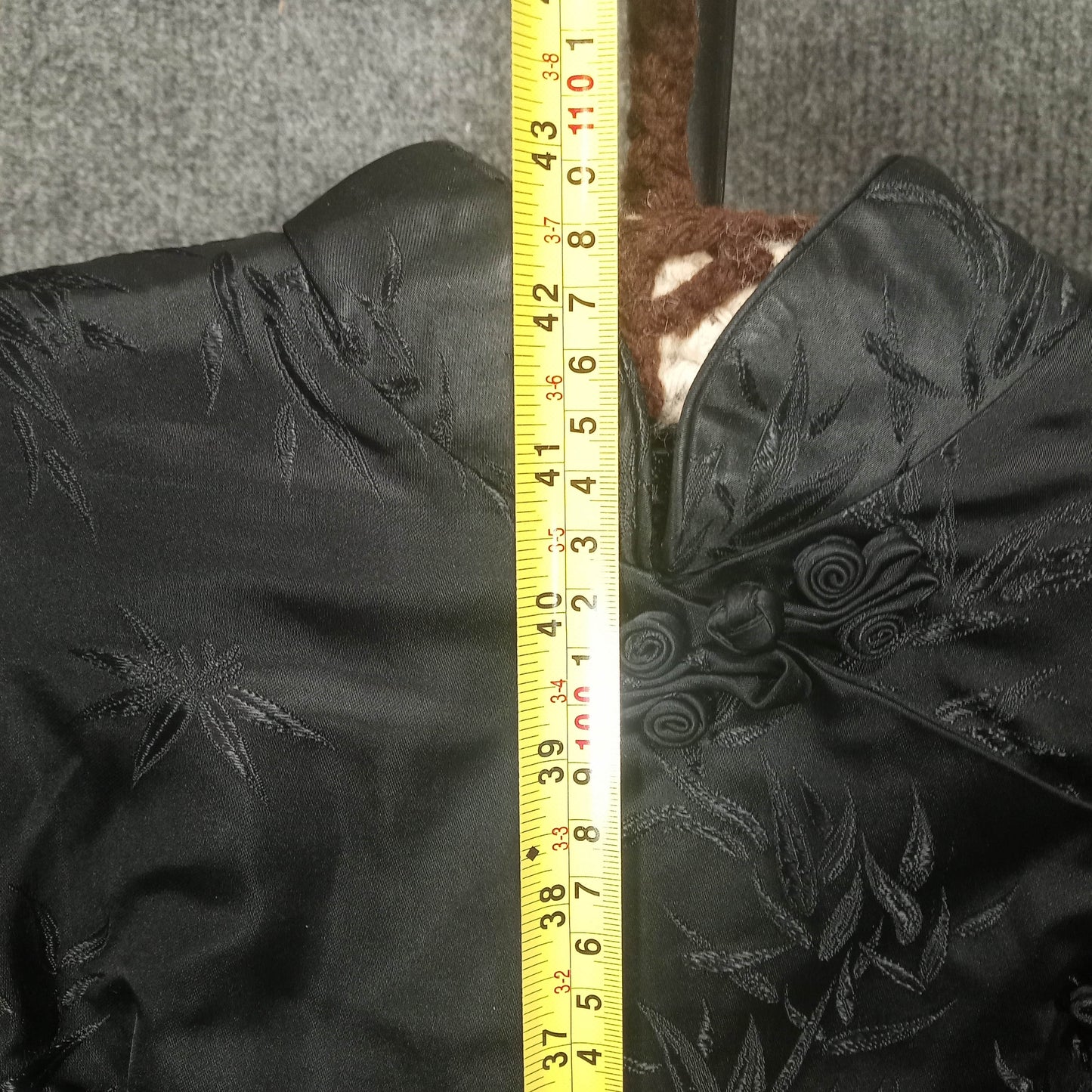 1950's Black Damask Silk Sheath