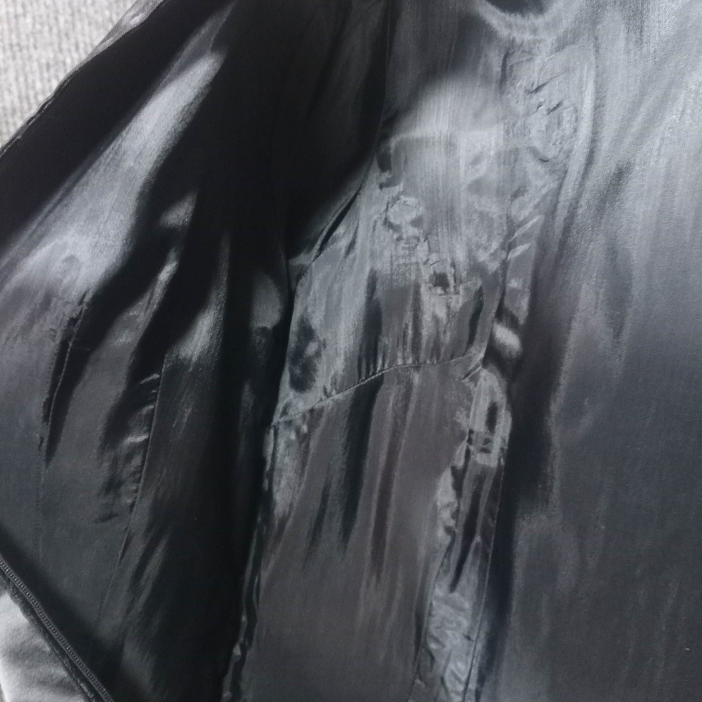 1950's Black Damask Silk Sheath