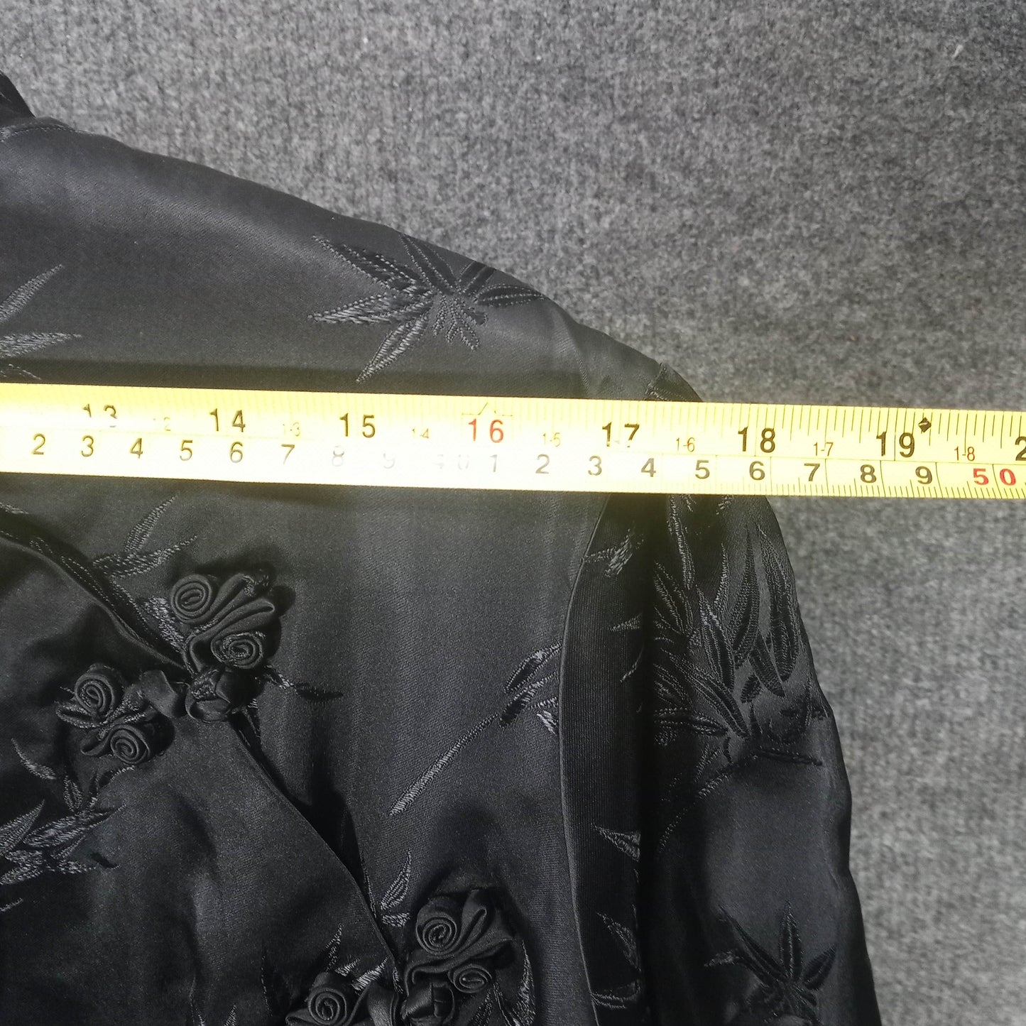 1950's Black Damask Silk Sheath