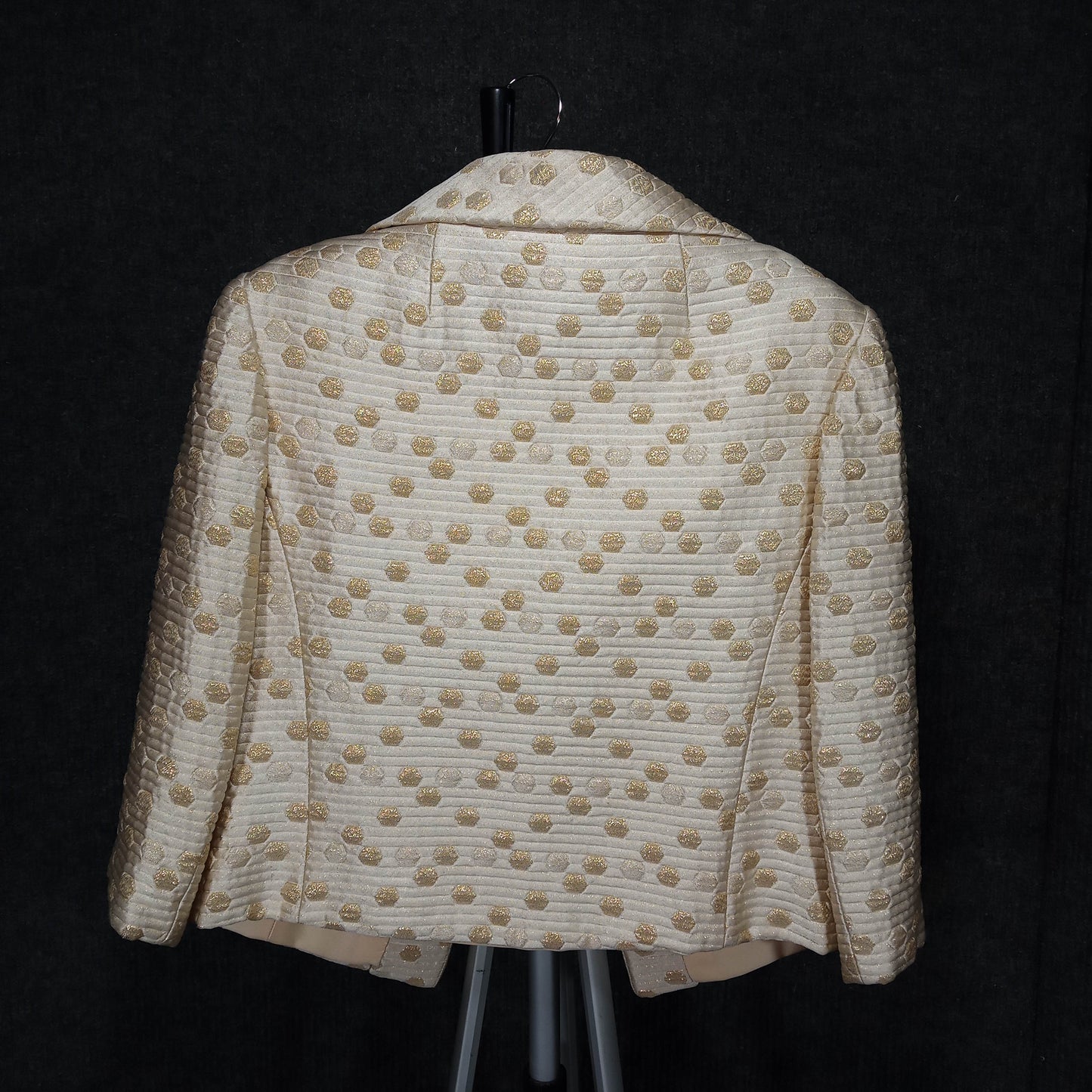 1960's Cream Gold Quilted Jackie O Shift with Short Jacket