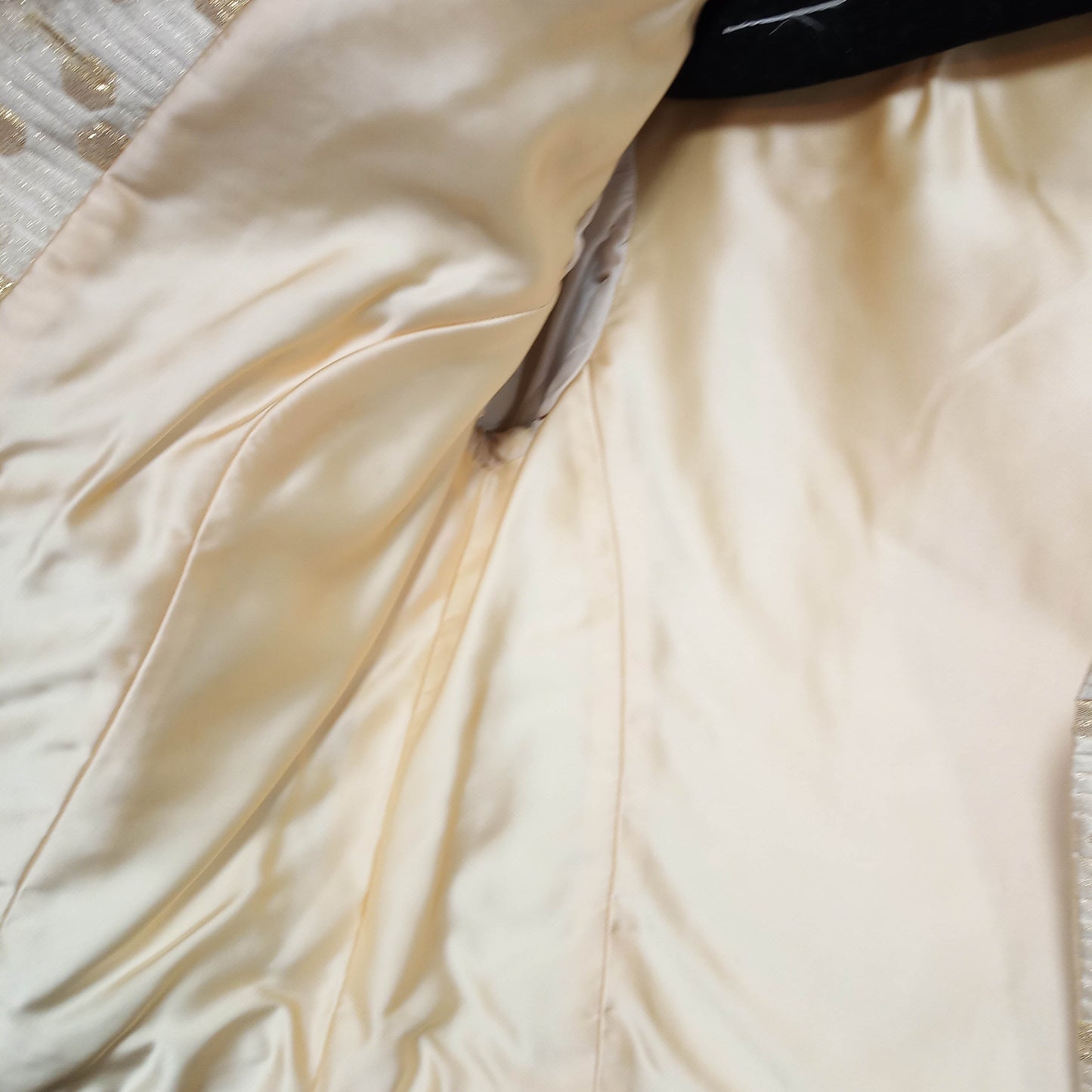 1960's Cream Gold Quilted Jackie O Shift with Short Jacket