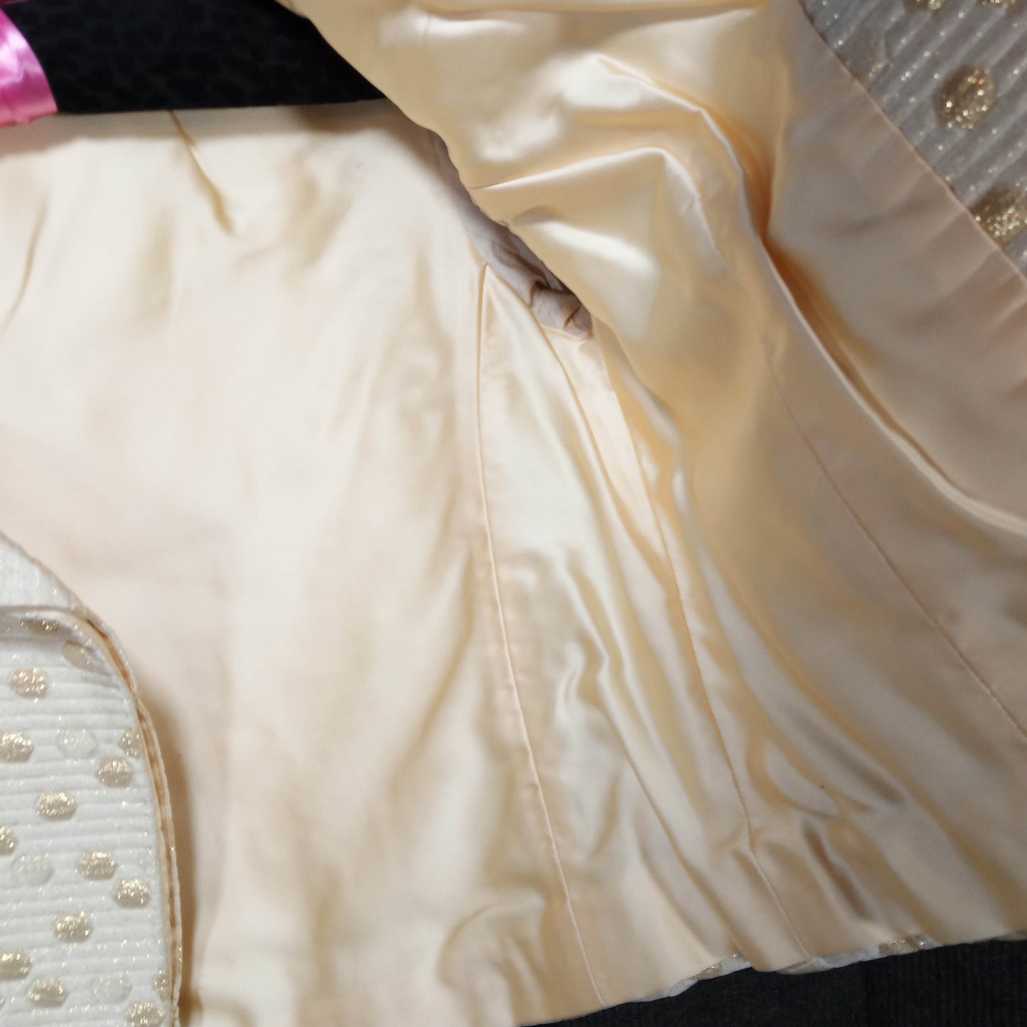 1960's Cream Gold Quilted Jackie O Shift with Short Jacket