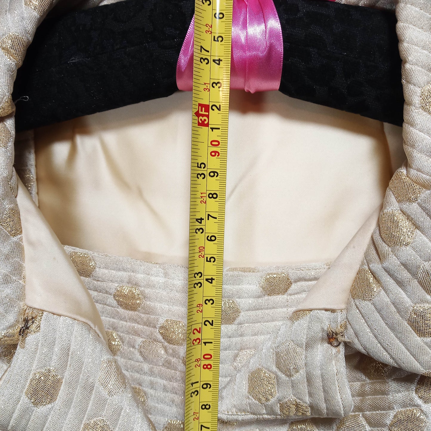 1960's Cream Gold Quilted Jackie O Shift with Short Jacket