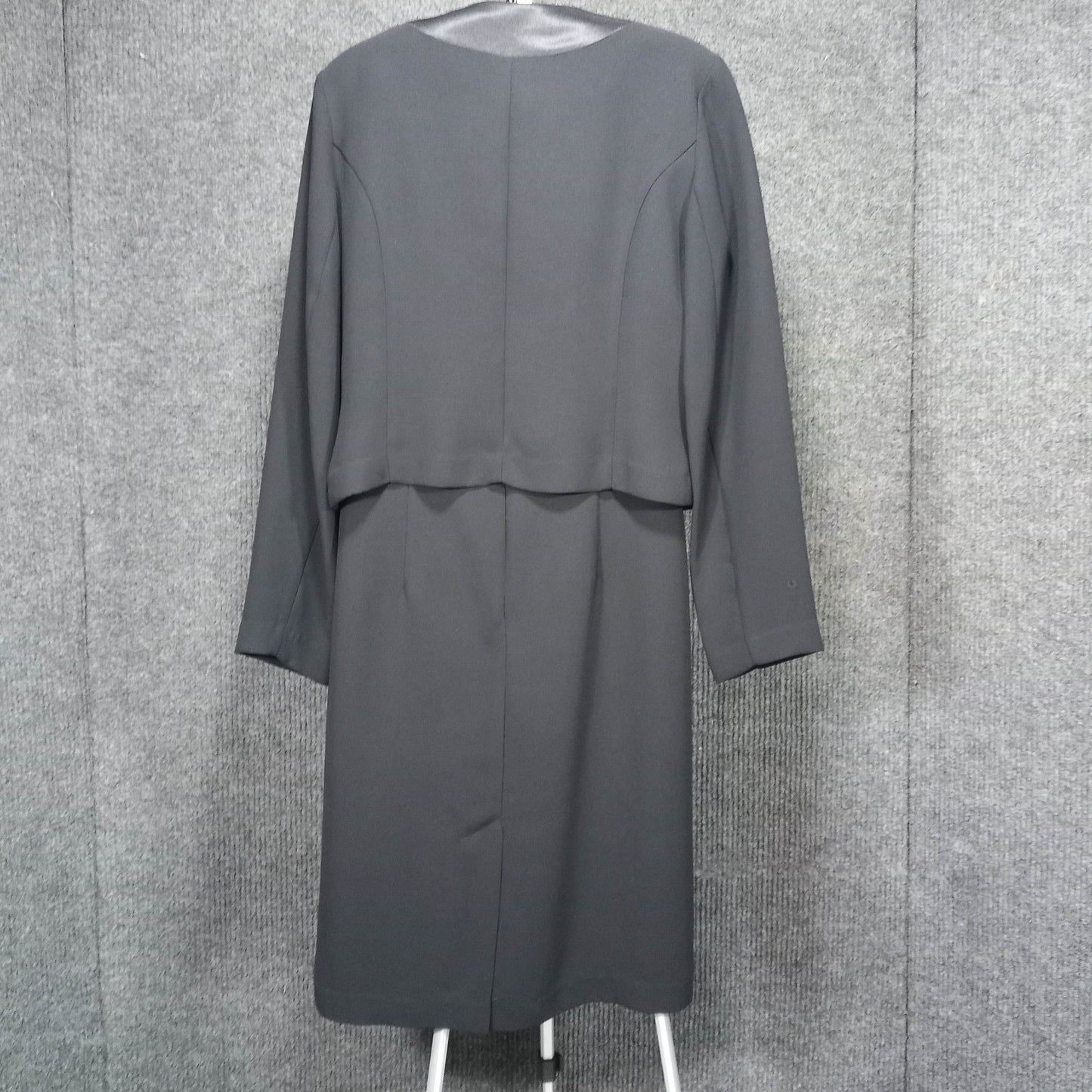 1960's Black Rayon & Satin Detail Suit by Jolibel